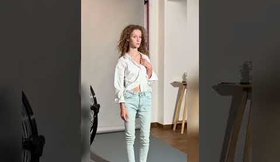 Model Leticia Pavlidi. Backstage. Photo for Model Agency