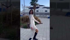 Walking to the street