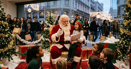   Casting de persona con apariencia de Papá Noel para evento de animación infantil en campaña navideña