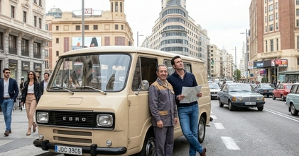 Casting figuracntes con coche Ebro para spot publicitario en  Madrid