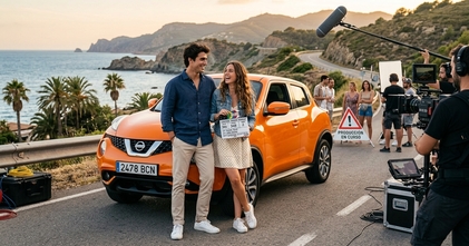 Casting figuración con coche naranja para spot publicitario en Madrid