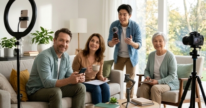 Casting de hombres y mujeres de 30 a 75 años para vídeos publicitarios en redes sociales en Madrid