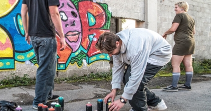 Casting jovenes grafiteros para rodaje de una publicidad