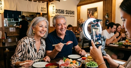 Casting hombre y mujer entre 60 y 70 años para publicidad de un restaurante japonés