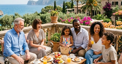 Casting parejas y familias con hombres y mujeres de 30 a 65 años y niños y niñas de 5 a 16 años para publicidad en redes sociales de hotel en Mallorca