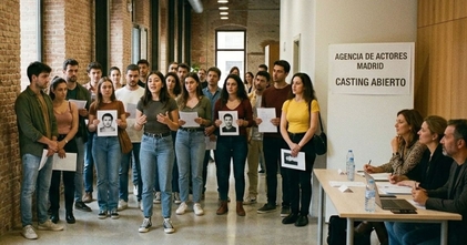 Convocatoria de representación para actores y actrices entre 17 y 45 años para proyectos de ficción y publicidad.