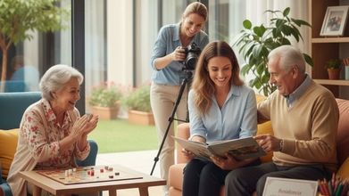 Casting actriz de entre 22 y 35 años para participar en un shooting fotográfico para una residencia de personas mayores