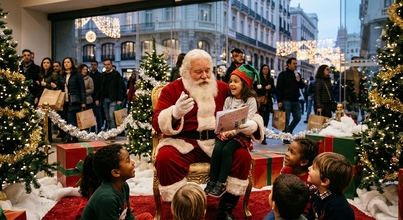   Casting de persona con apariencia de Papá Noel para evento de animación infantil en campaña navideña