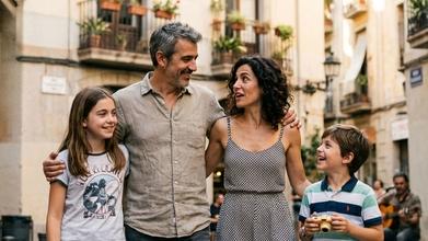 Casting familia de padre madre e hijos para publicidad online