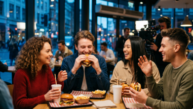 Casting actores y actrices entre 18 y 30 años para spot publicitario de cadena de hamburgueserías en Madrid