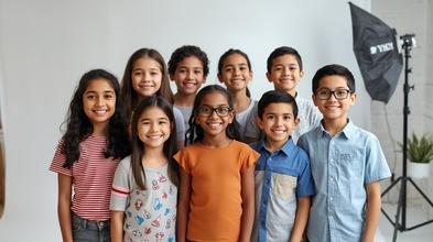 Casting niño y niña de 7 a 8 años latinoamericano para un spot publicitario