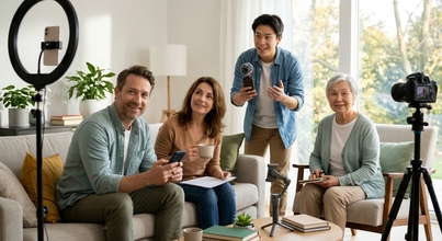 Casting de hombres y mujeres de 30 a 75 años para vídeos publicitarios en redes sociales en Madrid
