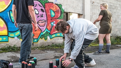 Casting jovenes grafiteros para rodaje de una publicidad