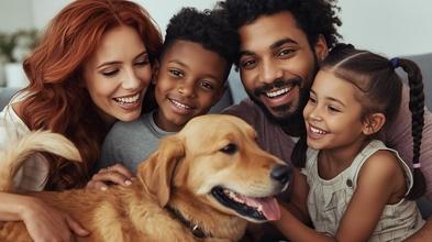 Se buscan hombres y mujeres entre 33 y 45 años,  niños de 3 a 9 años y mascota para Spot