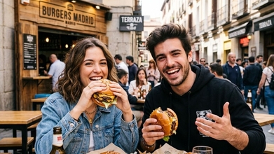 Casting de chico o chica entre 20 y 33 años para contenido UGC de una marca de hamburguesas en Madrid
