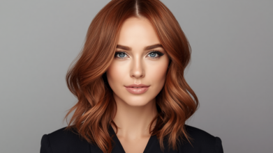 Casting modelo con cabello cobrizo, rubio cobrizo o castaño cobrizo para evento de peluquería en Barcelona