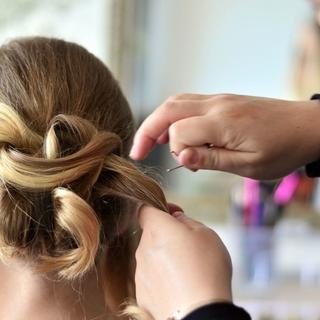 Modelo para desfile de peinados en Madrid