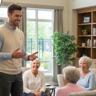 Casting actor para shooting fotográfico para una residencia de personas mayores